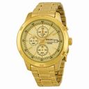 Seiko Chronograph Gold Dial Gold-tone Men's Watch SKS426
