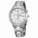 Seiko Chronograph Silver Dial Stainless Steel Ladies Watch SNDX11