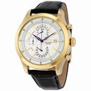 Seiko Chronograph White Dial Black Leather Men's Watch SPC168