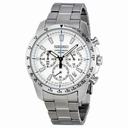 Seiko Chronograph White Dial Stainless Steel Men's Watch SSB025