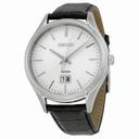 Seiko Classic White Dial Black Leather Men's Watch SUR019P2