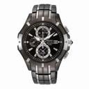 Seiko Coutura Black Dial Chronograph Two Tone Stainless Steel Men's Watch SNAE57