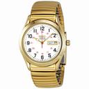 Seiko Day Date White Dial Gold-tone Men's Watch SGG746