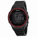 Seiko Digital Dial Black Silicone Rubber Men's Watch STP013