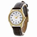 Seiko Easy Reader White Dial Brown Leather Ladies Watch SXDE78