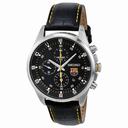 Seiko F.C Barcelona Chronograph Black Dial Leather Men's Watch SNDD25