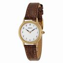 Seiko Gold-tone Brown Leather Strap Ladies Watch SFQ828