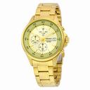 Seiko Gold Tone Dial Men's Chronograph Watch SKS482