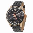 Seiko Kinetic Black Dial Black Leather Men's Watch SUN028