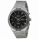 Seiko Kinetic Black Dial Stainless Steel Watch SMY151