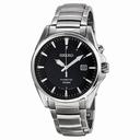 Seiko Kinetic Black Dial Steel Men's Watch SKA565