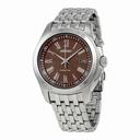Seiko Kinetic Brown Dial Stainless Steel Men's Watch SKA491