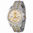 Seiko Kinetic Ivory Dial Two-Toned Stainless Steel Mnes Watch SNP066