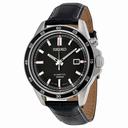 Seiko Neo Sports Kinetic Black Dial Black Leather Men's Watch SKA647P1