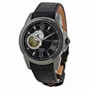 Seiko Premier Automatic Black Dial Black Leather Men's Watch SSA243