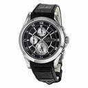 Seiko Premier Chronograph Black Dial Black Leather Men's Watch SNAD29