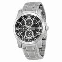 Seiko Premier Chronograph Black Dial Stainless Steel Men's Watch SNAF31