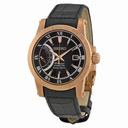 Seiko Premier Kinetic Brown Dial Black Leather Men's Watch SRG016P1