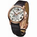 Seiko Premier Silver Dial Black Leather Band Men's Quartz Watch SRX008