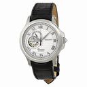 Seiko Premier White Dial Black Leather Men's Watch SSA027
