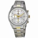 Seiko Silver Dial Chronograph Two Tone Stainless Steel Men's Watch SNDC83