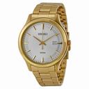 Seiko Silver Dial Gold-tone Men's Watch SUR054