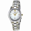 Seiko Silver Dial Two Tone Stainless Steel Ladies Watch SXDC81