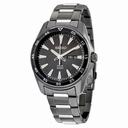 Seiko Solar Black Dial Black Ion-plated Men's Watch SNE401