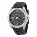 Seiko Solar Black Dial Black Rubber Strap Men's Watch SNE277