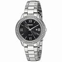 Seiko Solar Black Dial Stainless Steel Ladies Watch SUT245