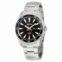 Seiko Solar Black Dial Stainless Steel Men's Watch SNE393