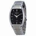 Seiko Solar Black Dial Stainless Steel Men's Watch SNE333