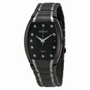 Seiko Solar Black Dial Two-tone Men's Watch SNE335