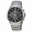 Seiko Solar Chronograph Black Dial Men's Stainless Steel Watch SSC321
