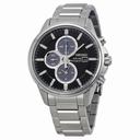 Seiko Solar Chronograph Black Dial Stainless Steel Men's Watch SSC267