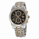 Seiko Solar Chronograph Black Dial Two-tone Men's Watch Watch SSC194
