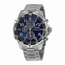 Seiko Solar Chronograph Navy Blue Dial Stainless Steel Men's Watch SSC305