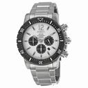 Seiko Solar Chronograph White Dial Stainless Steel Men's Watch SSC243