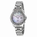Seiko Solar Mother Of Pearl Dial Stainless Steel Ladies Watch SUT071