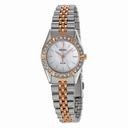 Seiko Solar Mother Of Pearl Dial Two-Tone Stainless Steel Ladies Watch SUP112