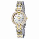 Seiko Solar Mother of Pearl Two-tone Ladies Watch SUT198