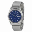 Seiko Solar Quartz Blue Dial Stainless Steel Men's Watch SNE057