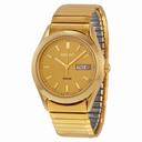 Seiko Solar Quartz Gold-tone Expansion Band Men's Watch SNE058