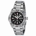 Seiko Sports 5 Black Dial Stainless Steel Men's Watch SNZJ05