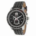 Seiko Sportura Chronograph Black Dial Black Leather Men's Watch SPC139