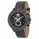Seiko Sportura Chronograph Black Dial Black Leather Men's Watch SPC141