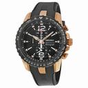 Seiko Sportura Chronograph Black Dial Black Rubber Men's Watch SNAF28P1