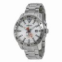 Seiko Sportura Kinetic GMT White Dial Stainless Steel Men's Watch SUN025