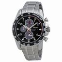 Seiko Sportura Solar Chronograph Black Dial Stainless Steel Men's Watch SSC271