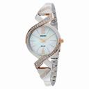 Seiko Two-Tone Stainless Steel Solar Swarovski Crystal Bangle Ladies Watch SUP264